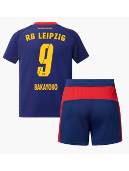 RB Leipzig Johan Bakayoko #9 Replika Borta Kläder Barn 2025-26 Kortärmad (+ byxor)